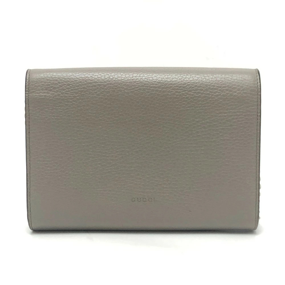 GUCCI Dionysus Bag Chain Wallet Crossbody Shoulder Leather Gray - Picture 2 of 15